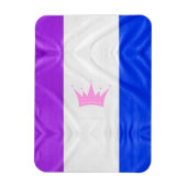SlipperyJoe Drag Pride Flag lila-weiß-blau Sequ Magnet (Vertikal)