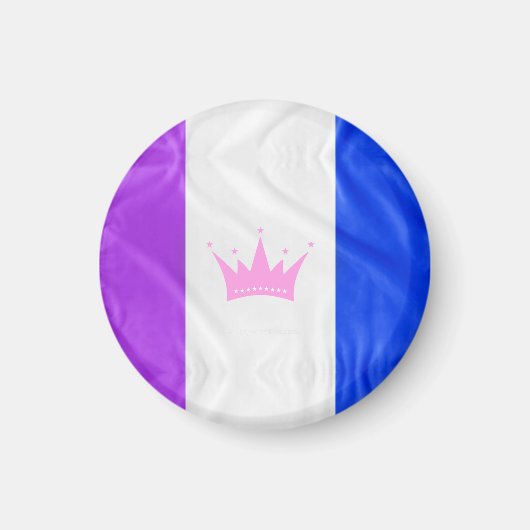 SlipperyJoe Drag Pride Flag lila-weiß-blau Sequ Magnet (Vorne)