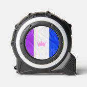 SlipperyJoe Drag Pride Flag lila-weiß-blau Sequ Maßband (Vorderseite)