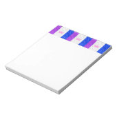 SlipperyJoe Drag Pride Flag lila-weiß-blau Sequ Notizblock (Rotiert)