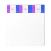 SlipperyJoe Drag Pride Flag lila-weiß-blau Sequ Notizblock (Vorderseite)