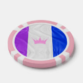 SlipperyJoe Drag Pride Flag lila-weiß-blau Sequ Pokerchips (Einzeln)