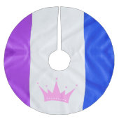 SlipperyJoe Drag Pride Flag lila-weiß-blau Sequ Polyester Weihnachtsbaumdecke (Vorderseite)