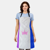 SlipperyJoe Drag Pride Flag lila-weiß-blau Sequ Schürze (Getragen)