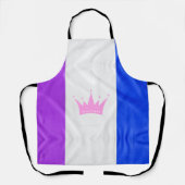 SlipperyJoe Drag Pride Flag lila-weiß-blau Sequ Schürze (Vorderseite)