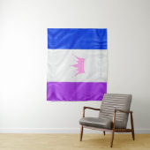 SlipperyJoe Drag Pride Flag lila-weiß-blau Sequ Wandteppich (Beispiel)