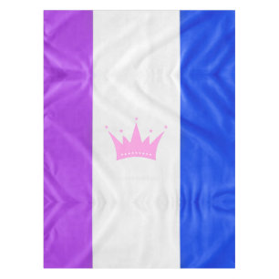 SlipperyJoe Drag Pride-Flagge lila weiß blau Krähe Tischdecke