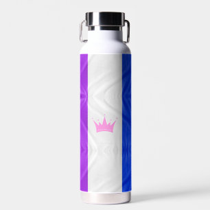 SlipperyJoe Drag-Pride-Flagge lila weiß blau Krähe Trinkflasche