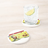 SlipperyJoe Erntedank lustige Blätter Pilgrim ru Getränkeuntersetzer (Seite)