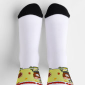 SlipperyJoe Erntedank lustige Blätter Pilgrim ru Socken (Oben)