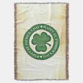 SlipperyJoe feiert Saint Patrick's Day Iris Decke (Vorderseite Vertikal)