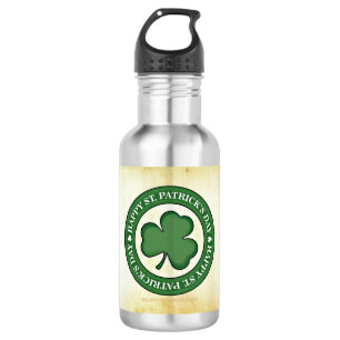 SlipperyJoe feiert Saint Patrick's Day Iris Edelstahlflasche