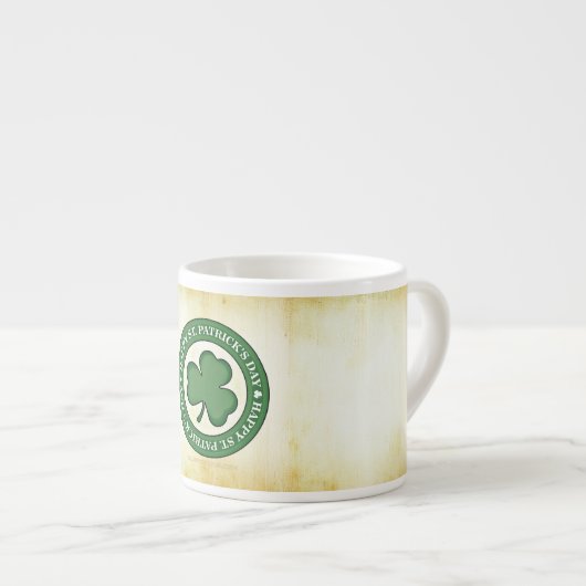 SlipperyJoe feiert Saint Patrick's Day Iris Espressotasse (Vorderseite Rechts)