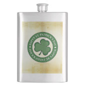 SlipperyJoe feiert Saint Patrick's Day Iris Flachmann (Vorderseite)