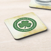 SlipperyJoe feiert Saint Patrick's Day Iris Getränkeuntersetzer (Linke Seite)