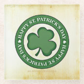 SlipperyJoe feiert Saint Patrick's Day Iris Glasuntersetzer (Vorderseite)