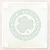 SlipperyJoe feiert Saint Patrick's Day Iris Glasuntersetzer (Rückseite)