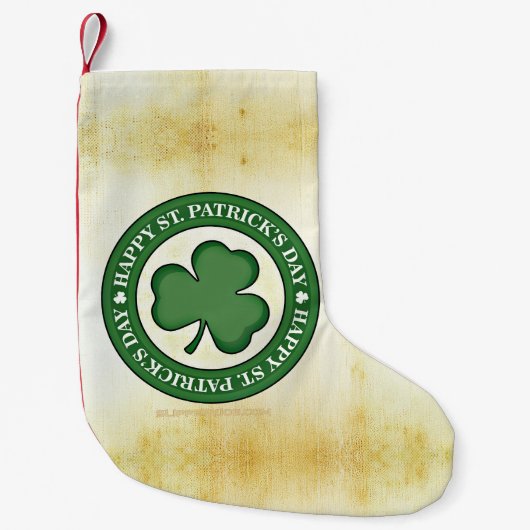 SlipperyJoe feiert Saint Patrick's Day Iris Kleiner Weihnachtsstrumpf (Vorderseite)