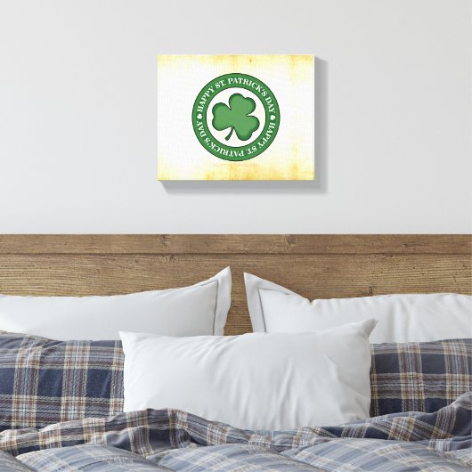 SlipperyJoe feiert Saint Patrick's Day Iris Leinwanddruck (Insitu (Schlafzimmer))