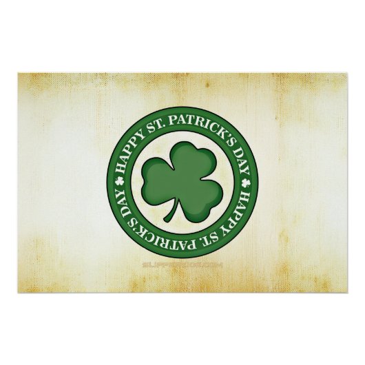 SlipperyJoe feiert Saint Patrick's Day Iris Poster (Vorderseite)