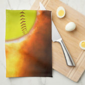 SlipperyJoe, Fireball-Himbeere, Softball in Brand, Geschirrtuch (Viertel Falte)