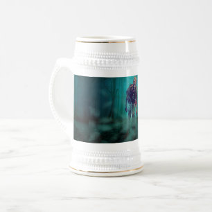 SlipperyJoe furchteinflößende Zombie-Figur isolier Bierglas