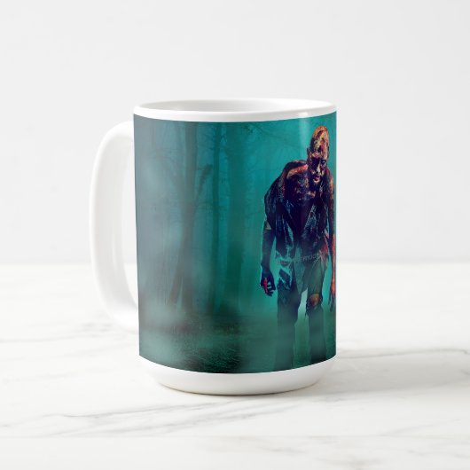 SlipperyJoe furchteinflößende Zombie-Figur isolier Kaffeetasse (Vorderseite Links)