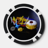 SlipperyJoe Hanukkah symbolic still life holiday e Pokerchips (Rückseite)