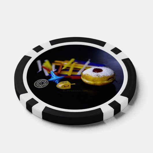 SlipperyJoe Hanukkah symbolic still life holiday e Pokerchips (Einzeln)