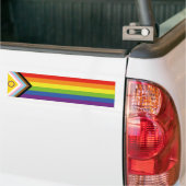 SlipperyJoe Intersex Progress Flag Regenbogen Autoaufkleber (Auf Lkw)