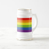 SlipperyJoe Intersex Progress Flag Regenbogen Bierglas (VorderseiteRechts)