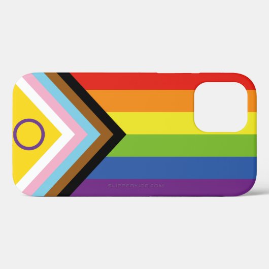 SlipperyJoe Intersex Progress Flag Regenbogen Case-Mate iPhone Hülle (Rückseite (Horizontal))