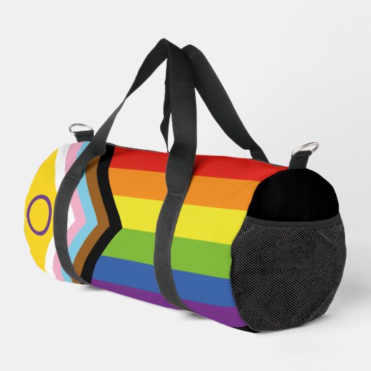 SlipperyJoe Intersex Progress Flag Regenbogen Duffle Bag (Rechte Ecke)