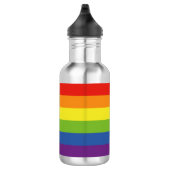 SlipperyJoe Intersex Progress Flag Regenbogen Edelstahlflasche (Rechts)