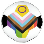 SlipperyJoe Intersex Progress Flag Regenbogen Fußball (Gedreht)