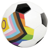 SlipperyJoe Intersex Progress Flag Regenbogen Fußball (Dreiviertel)