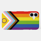 SlipperyJoe Intersex Progress Flag Regenbogen iPhone Hülle (Rückseite (Horizontal))