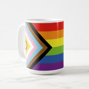 SlipperyJoe Intersex Progress Flag Regenbogen Kaffeetasse