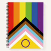 SlipperyJoe Intersex Progress Flag Regenbogen Notizblock (Vorderseite)