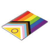 SlipperyJoe Intersex Progress Flag Regenbogen Notizblock (Linke Seite)
