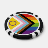 SlipperyJoe Intersex Progress Flag Regenbogen Pokerchips (Einzeln)