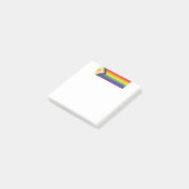 SlipperyJoe Intersex Progress Flag Regenbogen Post-it Klebezettel (angewinkelt)