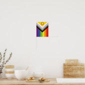 SlipperyJoe Intersex Progress Flag Regenbogen Poster (Küche)