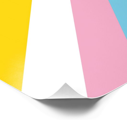 SlipperyJoe Intersex Progress Flag Regenbogen Poster (Ecke)