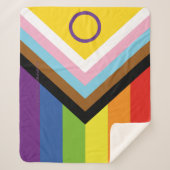 SlipperyJoe Intersex Progress Flag Regenbogen Sherpadecke (Vorderseite)