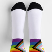 SlipperyJoe Intersex Progress Flag Regenbogen Socken (Oben)