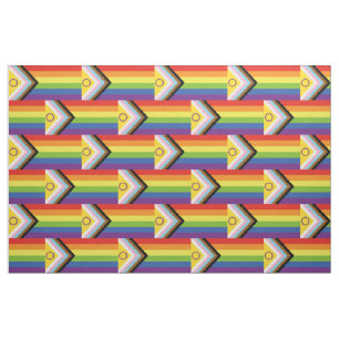 SlipperyJoe Intersex Progress Flag Regenbogen Stoff