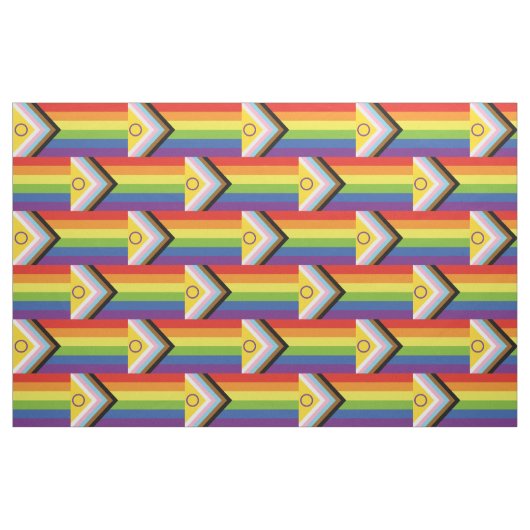 SlipperyJoe Intersex Progress Flag Regenbogen Stoff (Yard (91,4 cm))