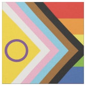 SlipperyJoe Intersex Progress Flag Regenbogen Stoff (Nahaufnahme)
