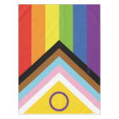 SlipperyJoe Intersex Progress Flag Regenbogen Tischdecke (Vorderseite)
